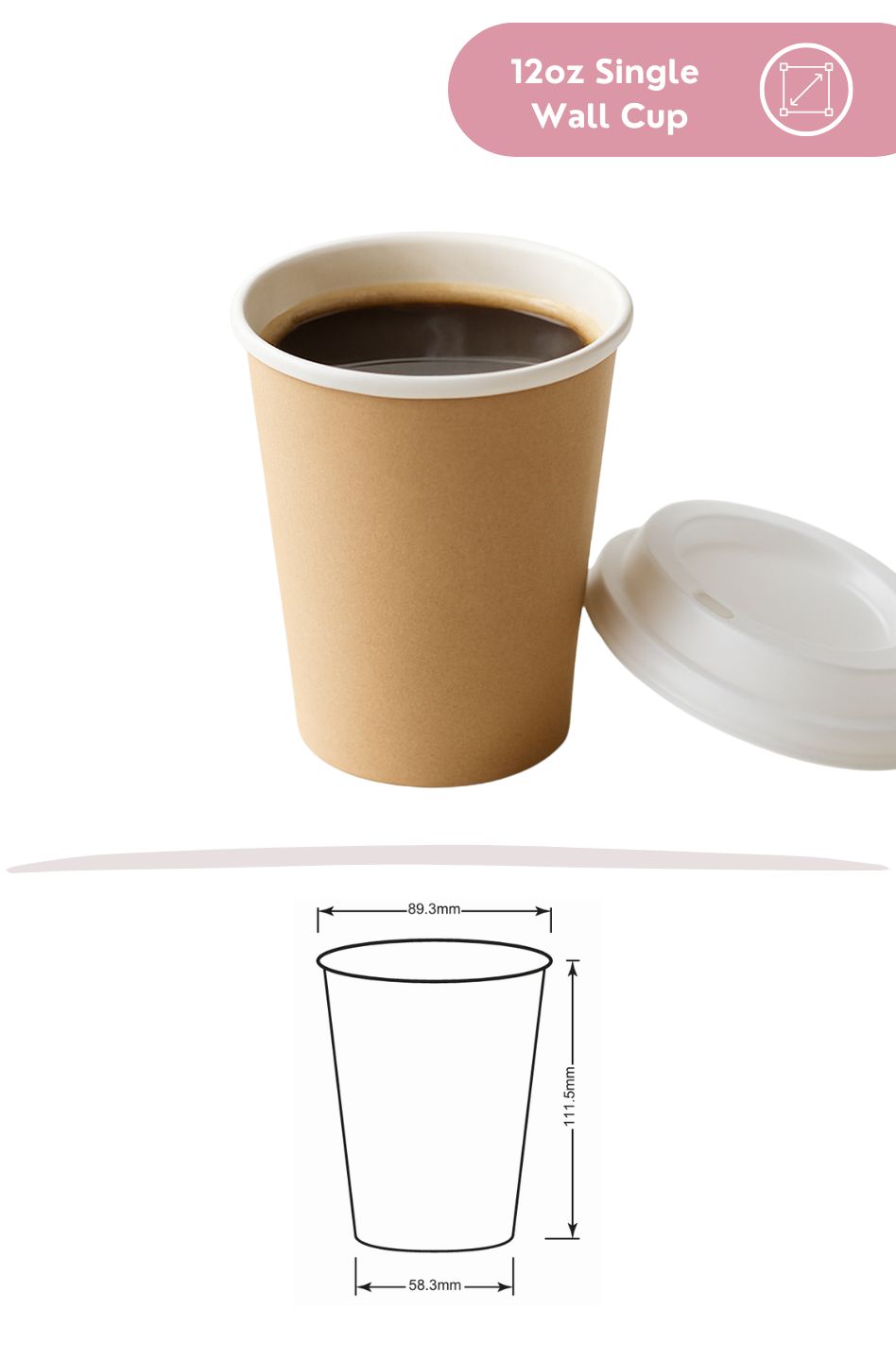 12oz Single Wall Cup