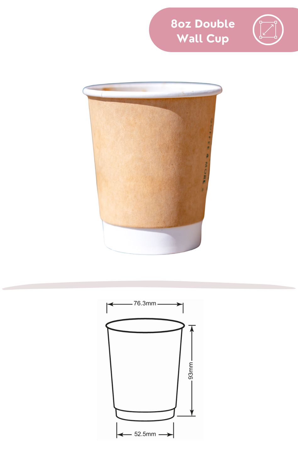 8oz Double Wall Cup
